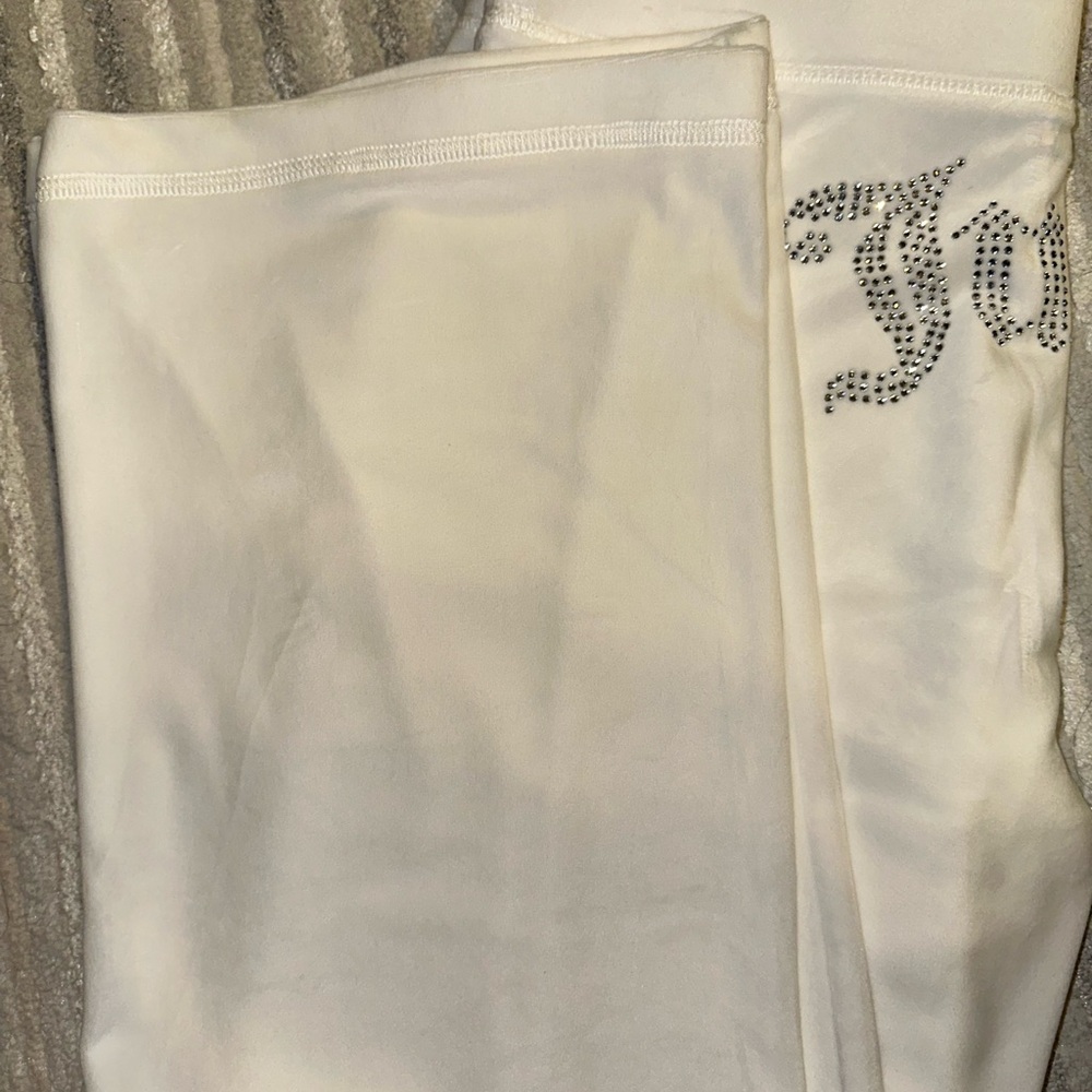 Juicy Couture Rhinestone Logo White Velour Tracksuit - Picture 8 of 11